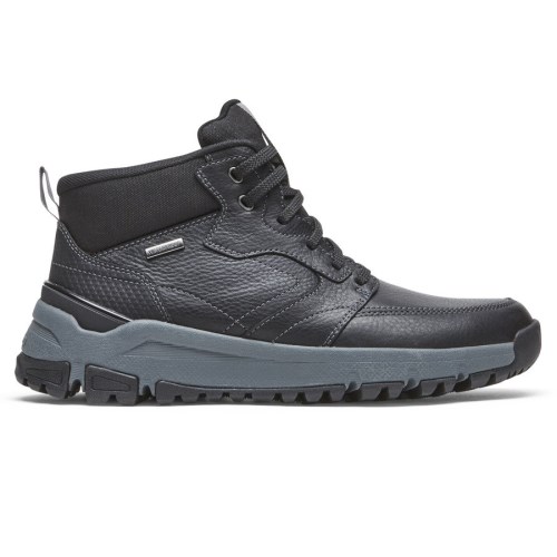 Rockport Glastonbury Mid Waterproof Men's Boots Black | KW0ST-PH