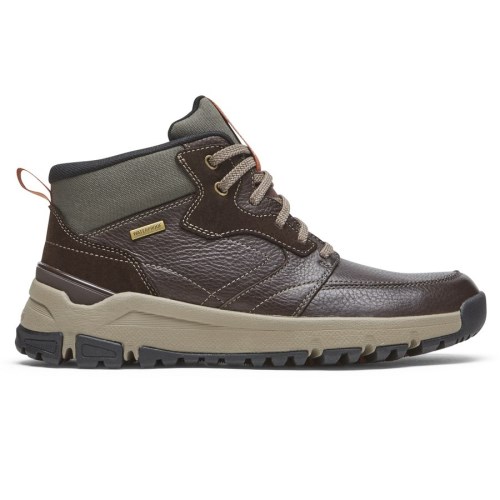 Rockport Glastonbury Mid Waterproof Men's Boots Dark Brown | V51IQ-PH