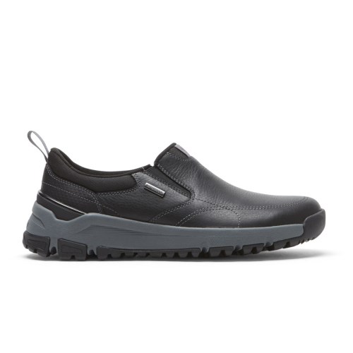 Rockport Glastonbury Waterproof Men's Slip On Sneakers Black | ZKM31-PH