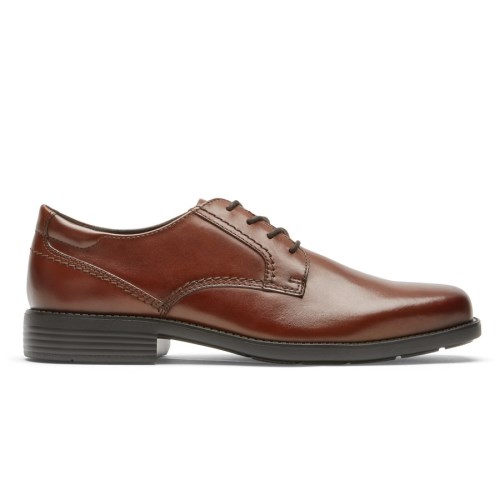 Rockport Greyson Plain Toe Men's Oxfords Shoes Dark Brown | JQTXW-PH