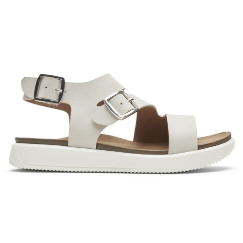 Rockport Kells Bay Asymmetrical Women's Sandals White | OVTNM-PH