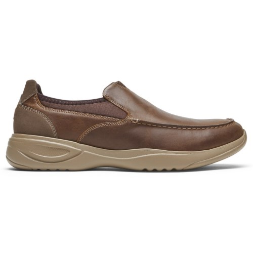 Rockport Metro Path Men's Slip On Sneakers Dark Brown | L5XNV-PH