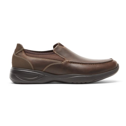 Rockport Metro Path Men's Slip On Sneakers Chocolate | RSTOX-PH