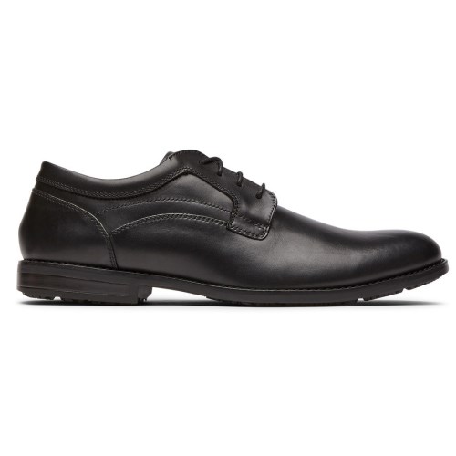 Rockport Mykel Plain Toe Men's Oxfords Shoes Black | 2L1WJ-PH