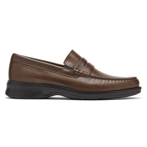 Rockport Palmer Penny Men's Loafers Dark Brown | ZP1UO-PH