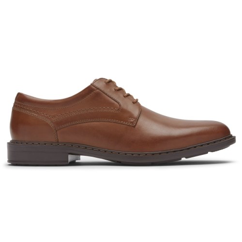 Rockport Parsons Plain Toe Men's Oxfords Shoes Dark Brown | RUWXN-PH