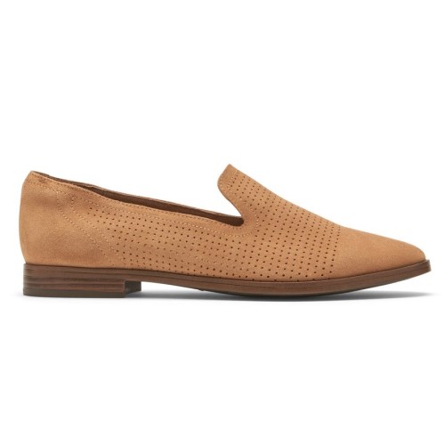 Rockport Perpetua Perforated Women's Loafers Light Brown | GPH3N-PH