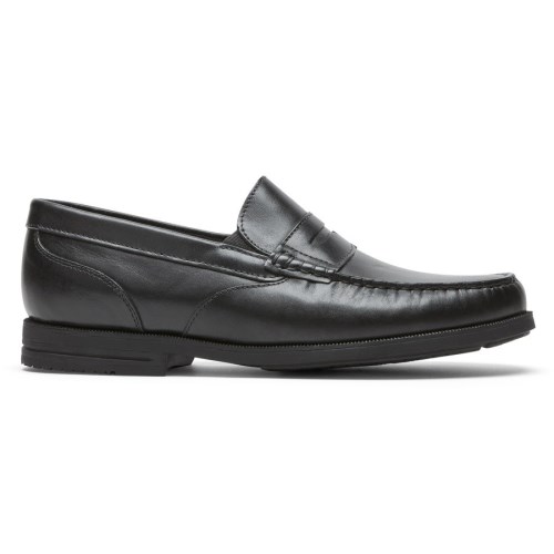 Rockport Preston Penny Men's Loafers Black | YIZ24-PH