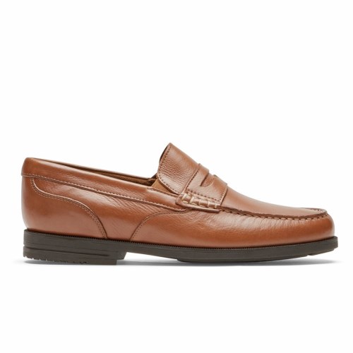 Rockport Preston Penny Men's Loafers Brown | 54JHX-PH