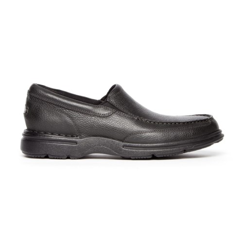 Rockport ProWalker Eureka Plus Slip-On Men's Loafers Black | RVYJ2-PH