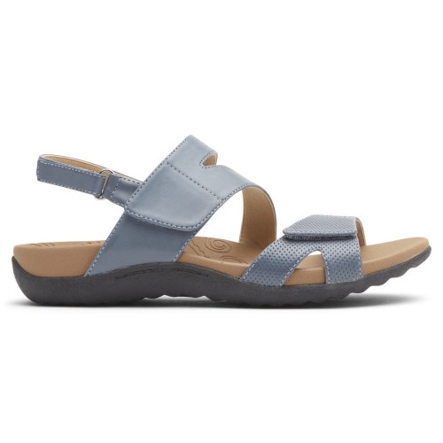 Rockport Ridge Adjustable Asymmetrical Women's Sandals Light Blue | H0L1Z-PH