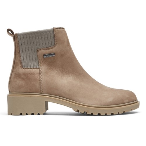 Rockport Ryleigh Waterproof Women's Chelsea Boots Light Brown | H3GOS-PH