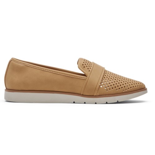 Rockport Stacie Perforated Women's Loafers Light Brown | T5LYM-PH