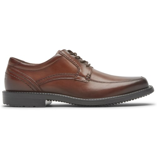 Rockport Style Leader 2 Apron Toe Men's Oxfords Shoes Dark Brown | NWRVO-PH