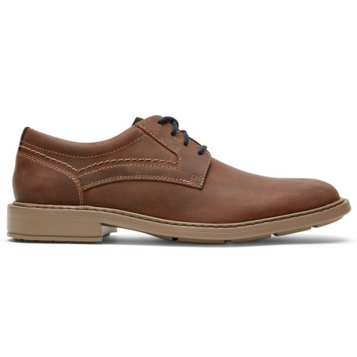 Rockport Tanner Plain Toe Men's Oxfords Shoes Dark Brown | NGRYJ-PH