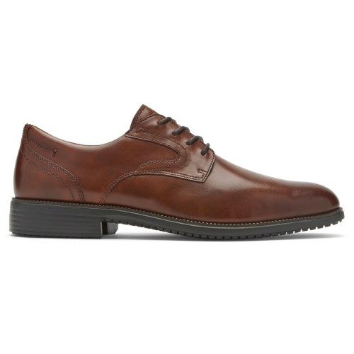 Rockport Total Motion DresSport Plain Toe Men's Oxfords Shoes Dark Brown | HQTKL-PH