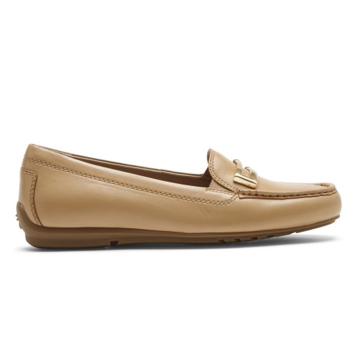 Rockport Total Motion Driver Ornament Women's Loafers Light Brown | J5KL3-PH