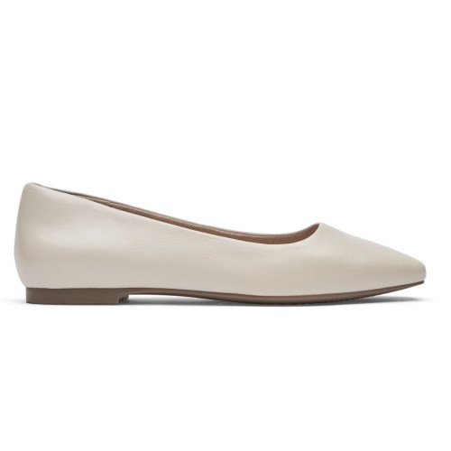 Rockport Total Motion Laylani Plain Women's Ballet Flats White | 2XP0N-PH