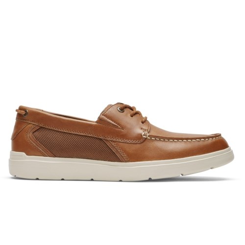 Rockport Total Motion Lite Men's Boat Shoes Brown | TSNVK-PH