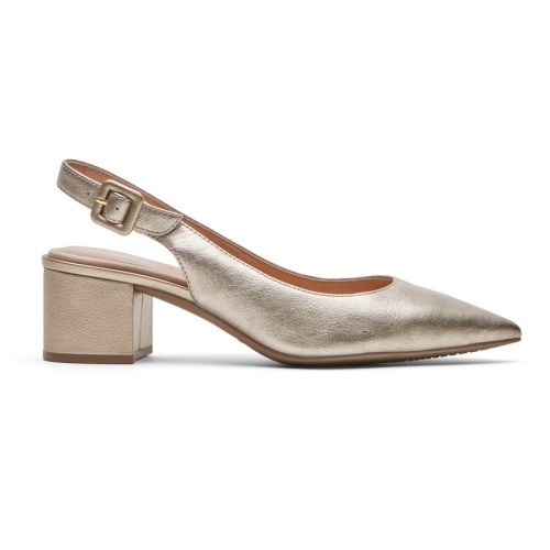 Rockport Total Motion Noelle Slingback Women's Heels Gold | P135Z-PH