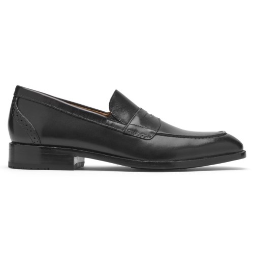 Rockport Total Motion Office Penny Men's Loafers Black | MSGK2-PH