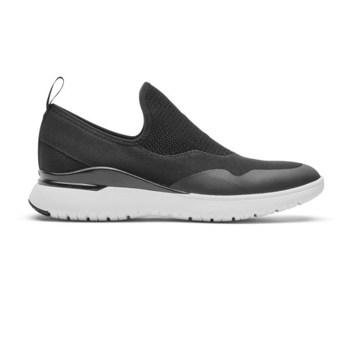 Rockport Total Motion Sport Mesh Women's Slip On Sneakers Black | KLJ3H-PH