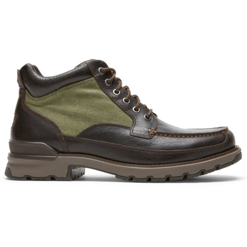 Rockport Total Motion Trek Keota Waterproof Men's Boots Dark Brown / Olive | 1LIHX-PH