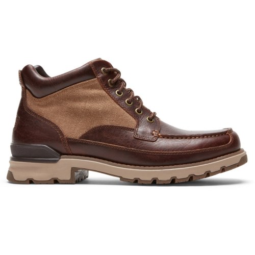 Rockport Total Motion Trek Keota Waterproof Men's Boots Burgundy | WYRNV-PH