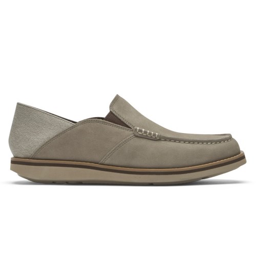 Rockport Tucker Venetian Crush Back Men's Loafers Grey | 5NTPZ-PH