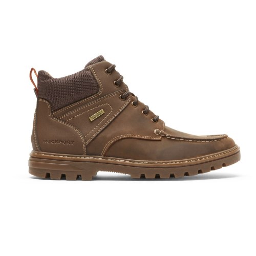 Rockport Weather Ready Moc Toe Waterproof Men's Boots Brown | K4QR0-PH