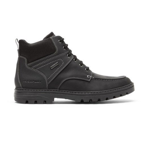 Rockport Weather Ready Moc Toe Waterproof Men's Boots Black | XVRGO-PH