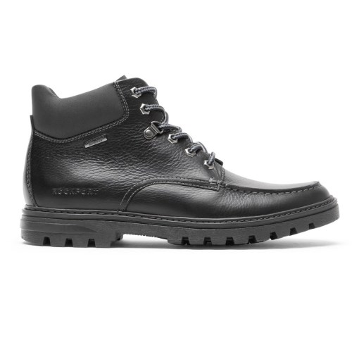 Rockport Weather or Not Moc Toe Waterproof Men's Boots Black | Q1YGP-PH