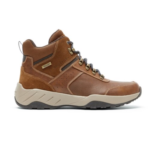 Rockport XCS Spruce Peak Trekker Waterproof Men's Hiking Boots Brown | GWMUH-PH