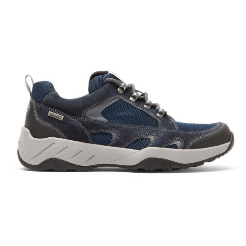 Rockport XCS Spruce Peak Waterproof Men's Hiking Shoes Navy | YHRMV-PH