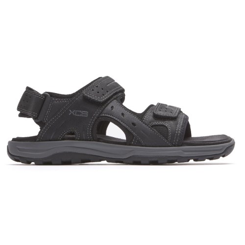 Rockport XCS Trail Technique Adjustable Men's Hiking Sandals Black | 50HOX-PH