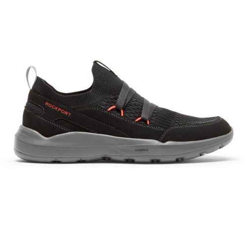 Rockport truFLEX Evolution Mudguard Men's Slip On Sneakers Black | INVRZ-PH