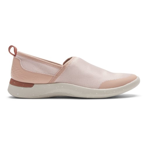 Rockport truFLEX Fly Washable Knit Women's Slip On Sneakers Pink | K4YSI-PH