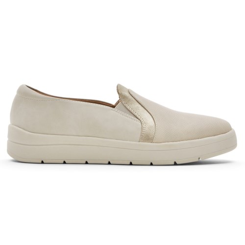 Rockport truFLEX Navya Women's Slip On Sneakers Cream | NUH31-PH