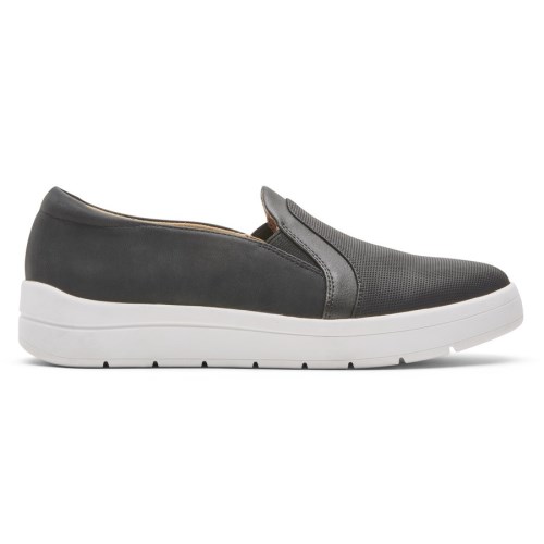 Rockport truFLEX Navya Women's Slip On Sneakers Black | PKMU5-PH